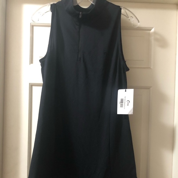 ZYIA Dresses Nwt Zyia Black Classic Clubhouse Dress For Pickleball